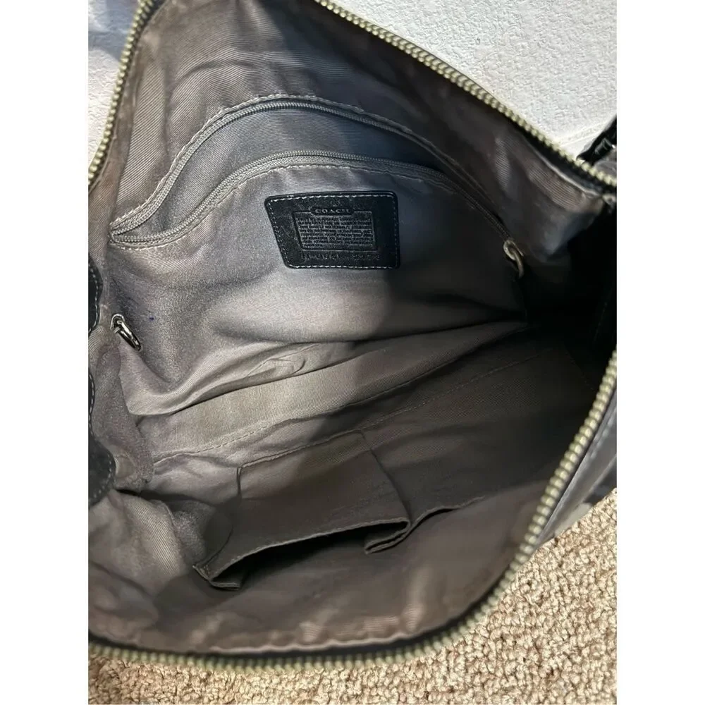 Coach Chelsea Optic Signature Suede Shoulder Bag Y2K